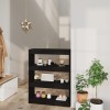 Gossi biblioteca/separator camera, negru, 80x30x103 cm, lemn compozit