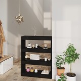 VidaXL Bibliotecă/Separator cameră, negru, 80x30x103 cm, lemn compozit