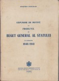 HST C6656 Expunere de motive la proiectul de buget general al statului 1940/1941