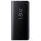 Husa Samsung Galaxy S9 - Flip Mirror tip Carte, Capac translucid, Neagra