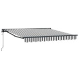 vidaXL Cortina Retractabilă Antracit și Alb 350 x 250 cm 3330248