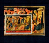 Ajman 1972 - Picturi religioase, Fra Angelico, colita neuzata