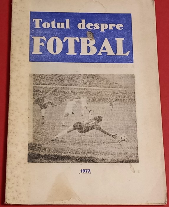 Agenda-program &quot;Totul Despre FOTBAL&quot; 1977