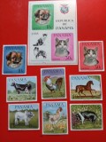 PANAMA, ANIMALE DOMESTICE - COLIȚĂ + SERIE COMPLETĂ MNH