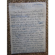 MANUSCRIS D. I. Suchianu 10 PAGINI