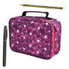 Penar ZEQAS tip geanta cu 4 compartimente, include un creion si un pix, incapator, capacitate 72 accesorii, confectionat dintr-un material textil de i