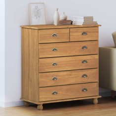 vidaXL Comodă cu sertar ASKIM Maro 91 x 40 x 95.5 cm Lemn masiv de pin