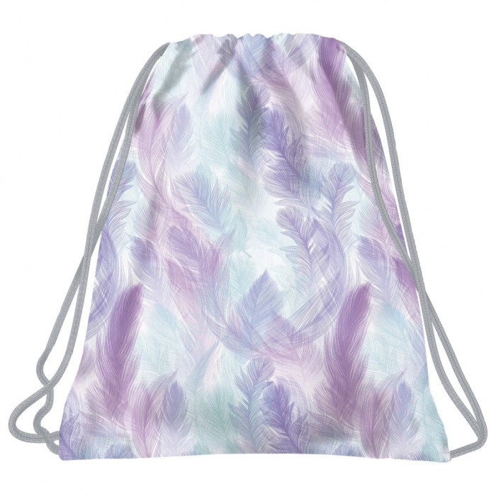 Sac sport pentru pantofi, BackUp, 35x45 cm, Multicolor, Pene Pastel, WOB5A09