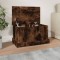 vidaXL Cutie de depozitare, stejar afumat, 50x30x28 cm, lemn prelucrat 816501