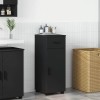 VidaXL Dulap de Baie cu sertar Negru 30 x 35 x 80 cm Lemn compozit 883325