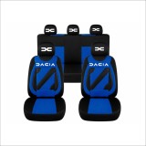 Set Huse Scaune Universale Nero Albastru Personalizate cu Dacia Nou