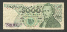 POLONIA 5000 5.000 ZLOTI ZLOTYCH 1988 [3] P - 150 c foto