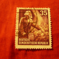 Timbru DDR 1953 Karl Marx , val. 35pf stamp.