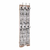 Cuier de perete cu 6 carlige, 120 x 40 cm, FAMILY RULES