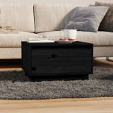 Masuta cafea Gossi lemn masiv pin, 55x56x32 cm, Negru. Măsuță living, canapea, centru