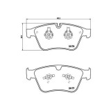 Placute frana Mercedes Clasa M (W164) 02.05-12.12, R-Class (W251 V251) 08.05-10.17, Fata, BREMBO