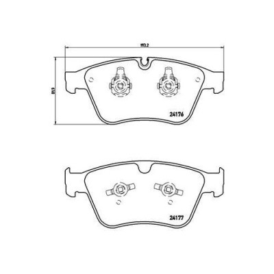 Placute frana Mercedes Clasa M (W164) 02.05-12.12, R-Class (W251 V251) 08.05-10.17, Fata, BREMBO foto