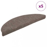 VidaXL Covorașe scări autoadezive 5 buc. crem, 56x17x3 cm stil punch