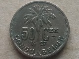 CONGO BELGIAN-50 CENTIMES 1927 (ALBERT-ROI)