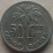 CONGO BELGIAN-50 CENTIMES 1927 (ALBERT-ROI)