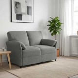 vidaXL Canapea cu 2 locuri Gri &icirc;nchis 138 x 83 x 95 cm Catifea 42033940