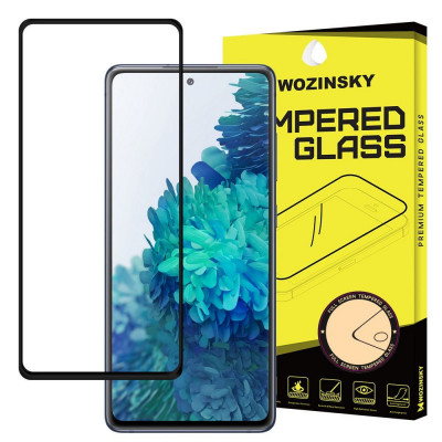 Folie Protectie Ecran WZK pentru Samsung Galaxy A52 5G, Sticla securizata, Full Face, Full Glue, Neagra foto