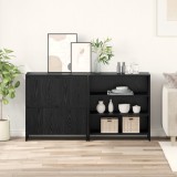 VidaXL Bufet cu raft cu ușă 2 pcs Stejar negru 70 x 41 x 75 cm Lemn compozit