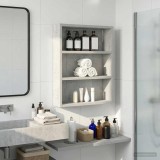 vidaXL Dulap de perete pentru baie cu raft Gri Beton 40 x 10 x 50 cm 889346