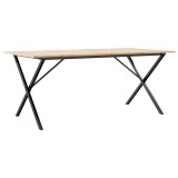 Cumpara ieftin Masa de bucatarie, cadru X, 180x90x75cm lemn masiv pin si Otel