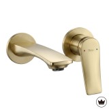 Baterie de lavoar &icirc;ncastrată REA VISION Brush Gold + BOX