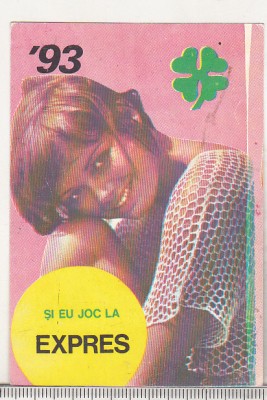 bnk cld Calendar de buzunar - 1993 Loto Pronosport - Expres foto
