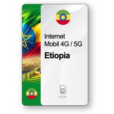 eSIM Internet Etiopia, valabil 7 zile, trafic 1 GB, Standard