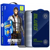 Folie de protectie Ecran Privacy Blueo Anti-Peep pentru Apple iPhone 18 Pro, Sticla Securizata, Full Glue, Set 5 bucati