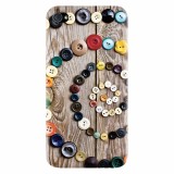 Husa silicon pentru Apple Iphone 4 / 4S, Colorful Buttons Spiral Wood Deck