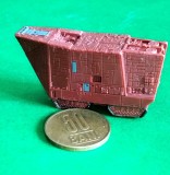 Star Wars Micromachines, LFL, Made in China, SW Sandcrawler Jawa by Tatooine 5.5 cm lungime, lățime 1.5 cm, 2.6 cm h copie Hasbro W