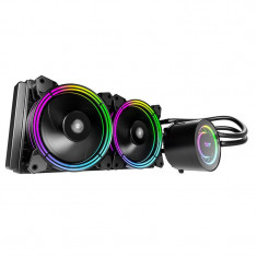 Cooler pentru procesor darkFlash TR-240, RGB, Watercooling AIO, Activ, Negru foto