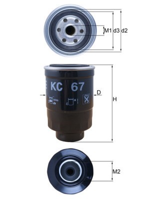 MAHLE KC 67 filtru combustibil foto