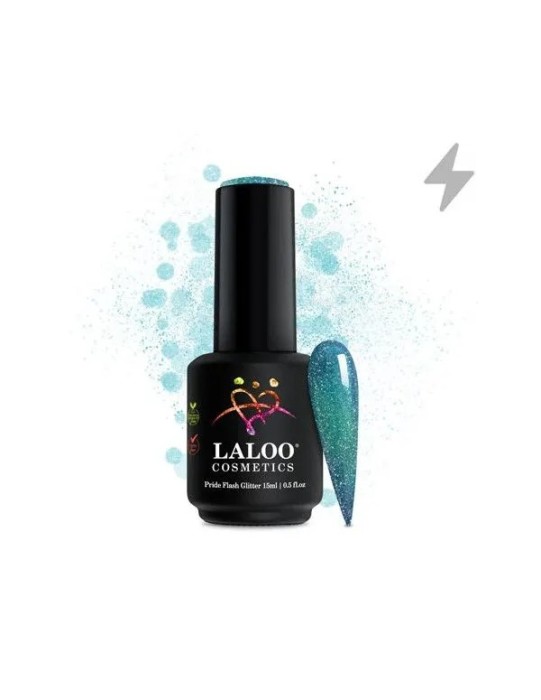 Lac gel Pride Flash Glitter 07 Emerald Laloo 15ml