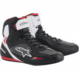 Cumpara ieftin Ghete Moto Alpinestars Faster-3 Rideknit Shoes, Negru/Alb/Rosu, Marime 44