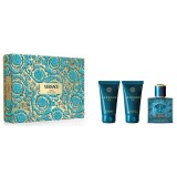 Set cadou Versace Eros Eau De Parfum pentru barbati EDP 50 ml + 50 ml gel de duș + 50 ml balsam după ras