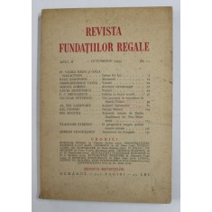 REVISTA FUNDATIILOR REGALE , ANUL II , 1 OCTOMBRIE , NR. 10 , 1935