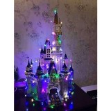 Instalatie de craciun cu baterii tip liniar, 2 jocuri de lumini, fir cupru 10 m 100 led -uri, multicolor, Flippy