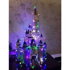 Instalatie de craciun cu baterii tip liniar, 2 jocuri de lumini, fir cupru 10 m 100 led -uri, multicolor