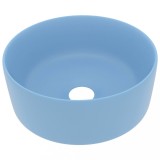 Chiuveta baie lux albastru deschis mat 40x15 cm ceramica rotund