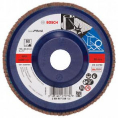 Disc de slefuire evantai BOSCH X571 pentru metal ,D 125 mm; G 60, versiunea dreapta ,plastic
