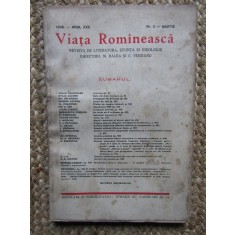 VIATA ROMANEASCA 1938 ANUL XXX NR 3 MARTIE