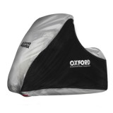 Cumpara ieftin Husa motociclete tricicluri - Piaggio MP3 - Yamaha Tricity exterior Oxford Aquatex MP3/3 Wheeler (gri-negru) - waterproof