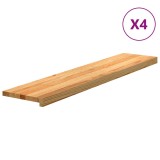 Cumpara ieftin Trepte de scara 4 buc maro deschis lemn masiv de stejar