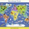 Puzzle Harta Lumii Cu Animale, 30 Piese