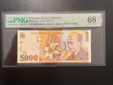 Romania 5000 lei 1998 pick 107b filigran mare grad 68 pmg